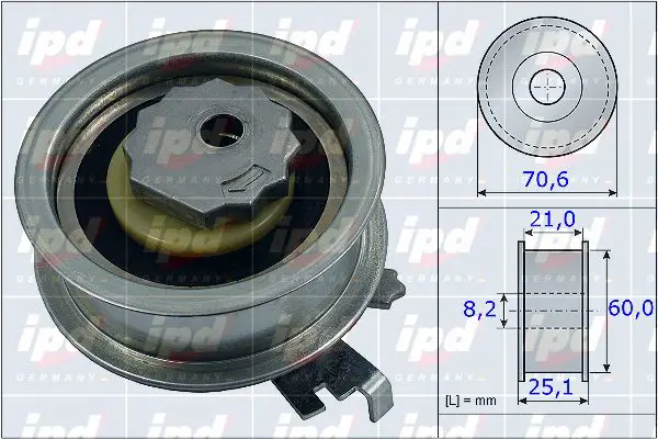 Handler.Part Tensioner pulley, timing belt IPD 153917 1