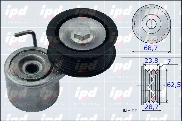 Handler.Part Tensioner lever, v-ribbed belt IPD 153960 1