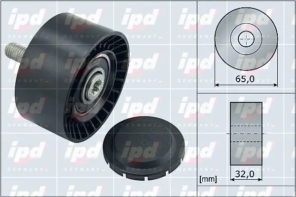 Handler.Part Deflection/guide pulley, v-ribbed belt IPD 154084 1