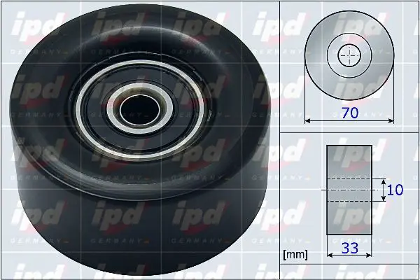 Handler.Part Deflection/guide pulley, v-ribbed belt IPD 154088 1