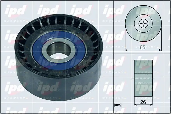 Handler.Part Deflection/guide pulley, v-ribbed belt IPD 154109 1