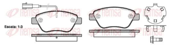 Handler.Part Brake pad set, disc brake KAWE 085832 1