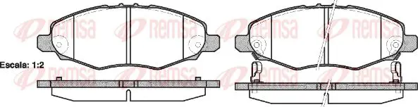 Handler.Part Brake pad set, disc brake KAWE 123502 1