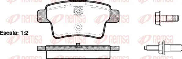 Handler.Part Brake pad set, disc brake KAWE 124100 1