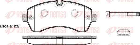 Handler.Part Brake pad set, disc brake KAWE 124300 1