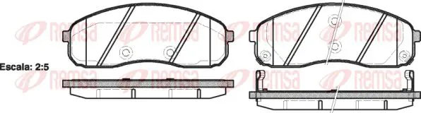 Handler.Part Brake pad set, disc brake KAWE 124402 1