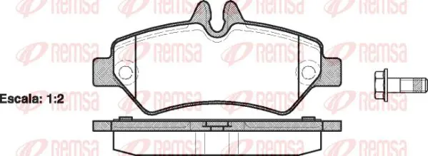 Handler.Part Brake pad set, disc brake KAWE 124600 1