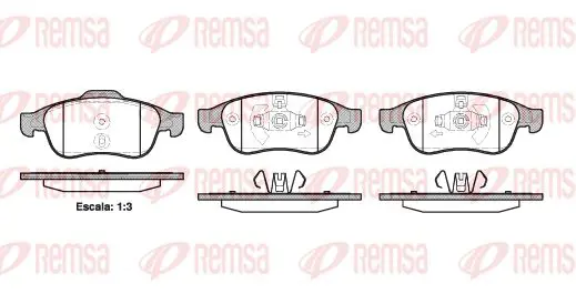 Handler.Part Brake pad set, disc brake KAWE 124810 1