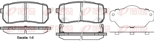 Handler.Part Brake pad set, disc brake KAWE 128802 1