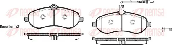 Handler.Part Brake pad set, disc brake KAWE 129201 1