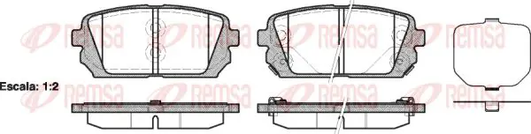 Handler.Part Brake pad set, disc brake KAWE 130302 1