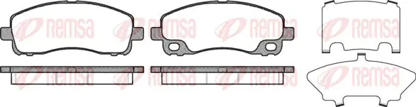 Handler.Part Brake pad set, disc brake KAWE 133800 1