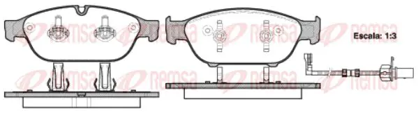 Handler.Part Brake pad set, disc brake KAWE 144102 1