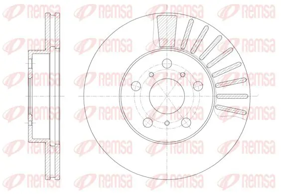 Handler.Part Brake disc KAWE 617010 1