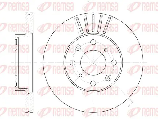 Handler.Part Brake disc KAWE 636910 1