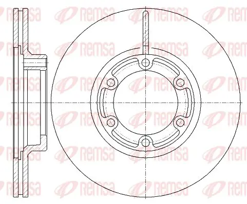 Handler.Part Brake disc KAWE 643810 1