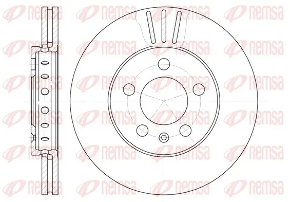 Handler.Part Brake disc KAWE 654510 1