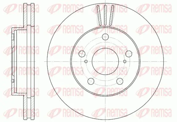 Handler.Part Brake disc KAWE 658010 1