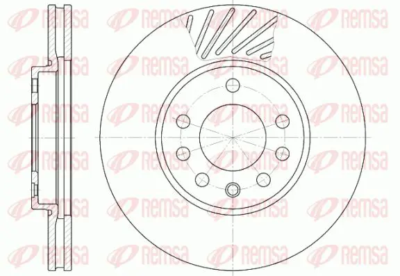 Handler.Part Brake disc KAWE 658410 1