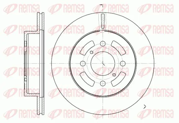 Handler.Part Brake disc KAWE 664210 1