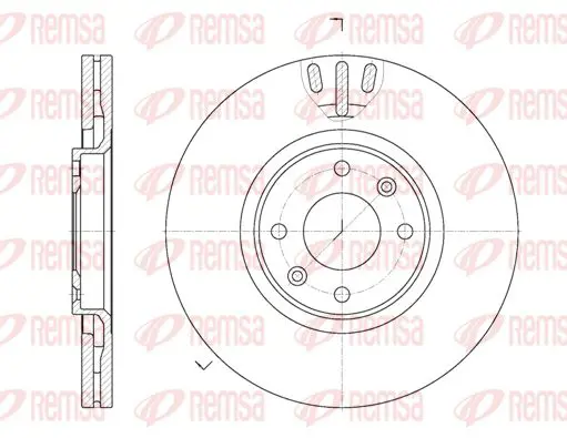 Handler.Part Brake disc KAWE 665710 1