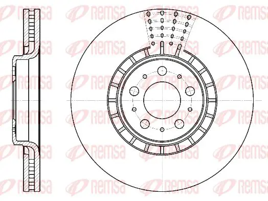 Handler.Part Brake disc KAWE 676810 1