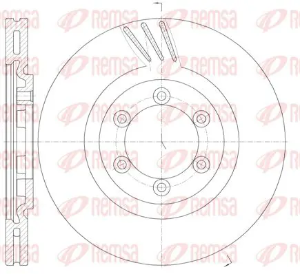 Handler.Part Brake disc KAWE 6100010 1