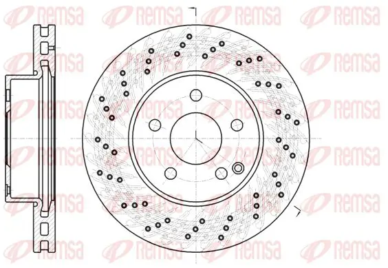 Handler.Part Brake disc KAWE 6106810 1