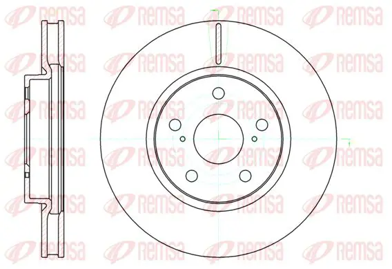 Handler.Part Brake disc KAWE 6107610 1