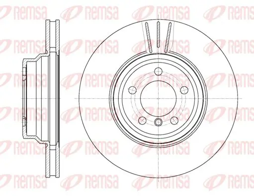 Handler.Part Brake disc KAWE 6107810 1