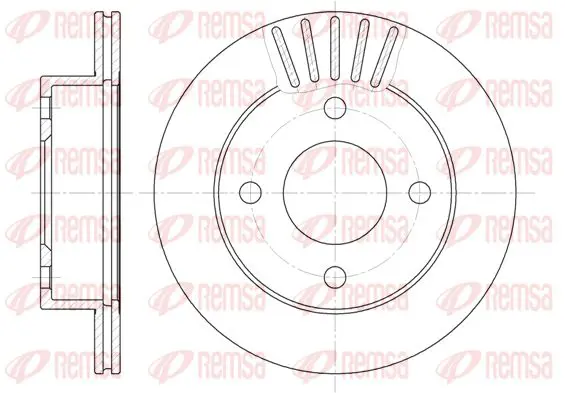 Handler.Part Brake disc KAWE 6108510 1