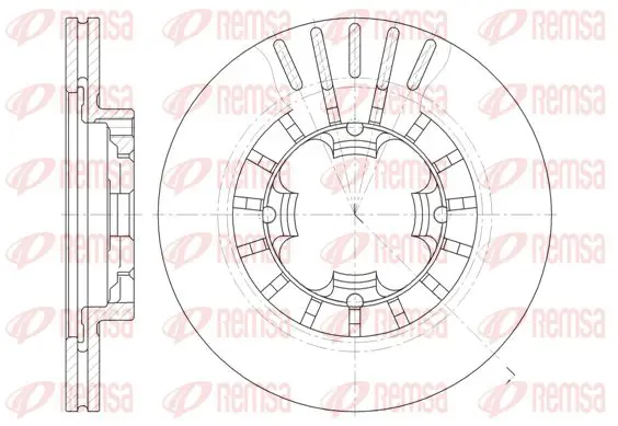 Handler.Part Brake disc KAWE 6110810 1