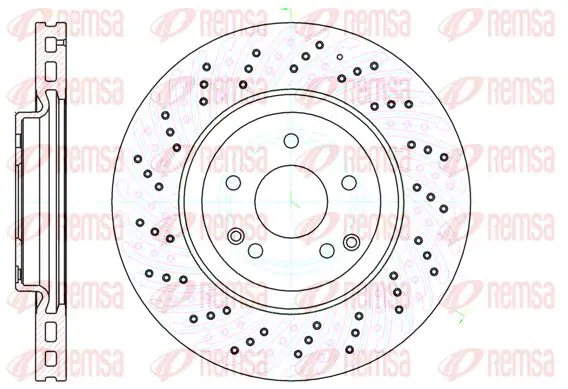 Handler.Part Brake disc KAWE 6113810 1