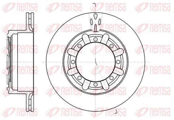 Handler.Part Brake disc KAWE 6117010 1