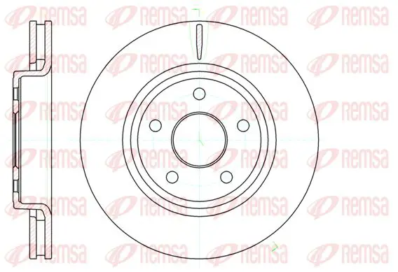 Handler.Part Brake disc KAWE 6121010 1