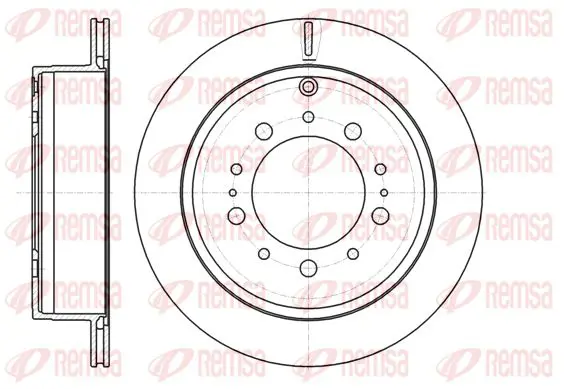 Handler.Part Brake disc KAWE 6125710 1