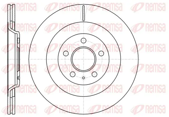 Handler.Part Brake disc KAWE 6126710 1