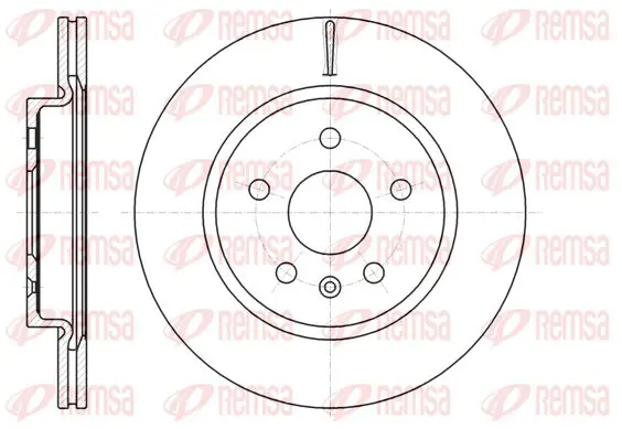 Handler.Part Brake disc KAWE 6128410 1