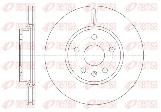 Handler.Part Brake disc KAWE 6128610 1