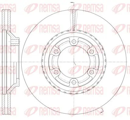 Handler.Part Brake disc KAWE 6128810 1