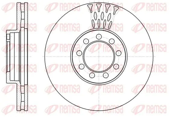 Handler.Part Brake disc KAWE 6129810 1