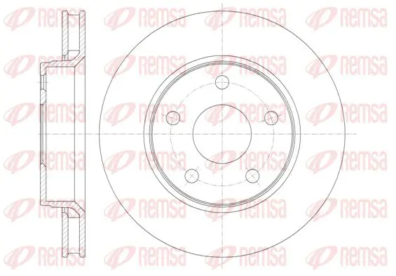 Handler.Part Brake disc KAWE 6136710 1