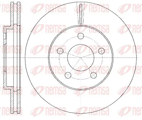 Handler.Part Brake disc KAWE 6136910 1