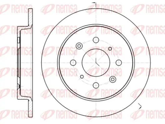 Handler.Part Brake disc KAWE 6139500 1