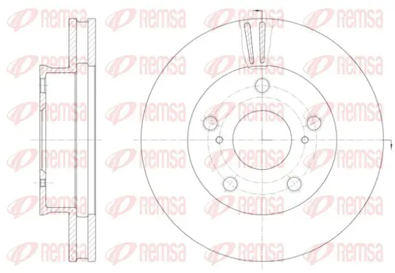 Handler.Part Brake disc KAWE 6142210 1