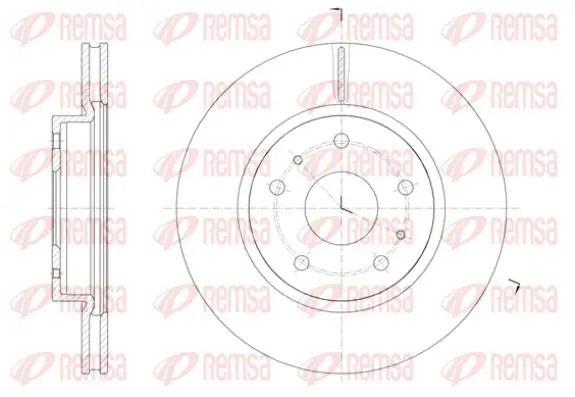 Handler.Part Brake disc KAWE 6142310 1