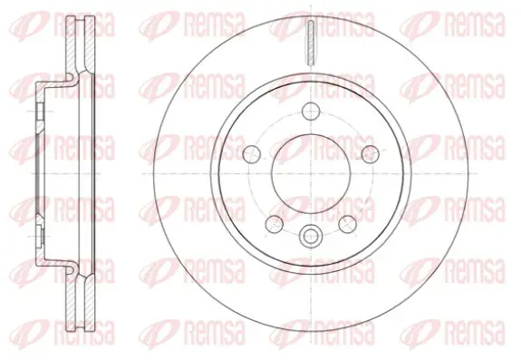 Handler.Part Brake disc KAWE 6141810 1