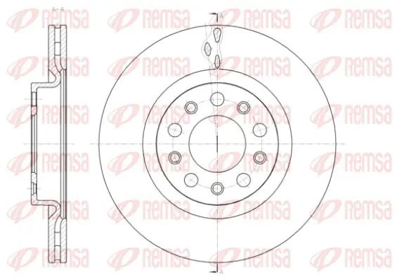 Handler.Part Brake disc KAWE 6142810 1