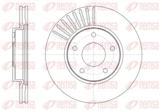 Handler.Part Brake disc KAWE 6146610 1