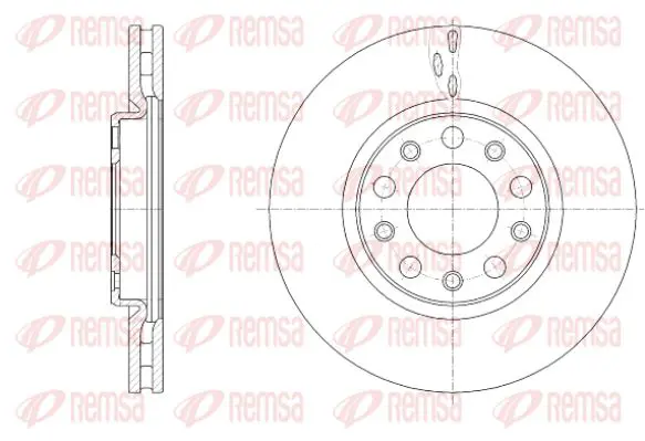 Handler.Part Brake disc KAWE 6138910 1